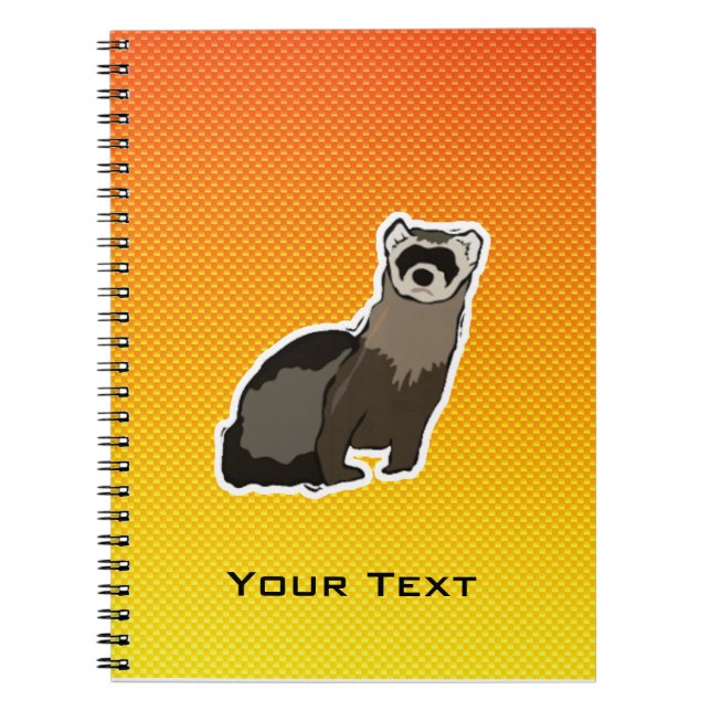 Carnet Furet jaune-orange (Devant)