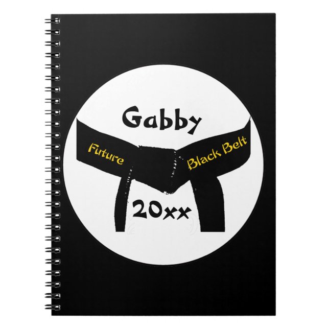 Carnet Futur ceinture noire des arts martiaux (Devant)