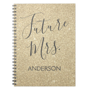 Carnet Future Mme Luxury Gold Sparkle Parties scintillant