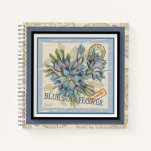 Carnet G Bureau de création Fleur bleue
