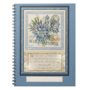 Carnet G Bureau de création Fleur bleue