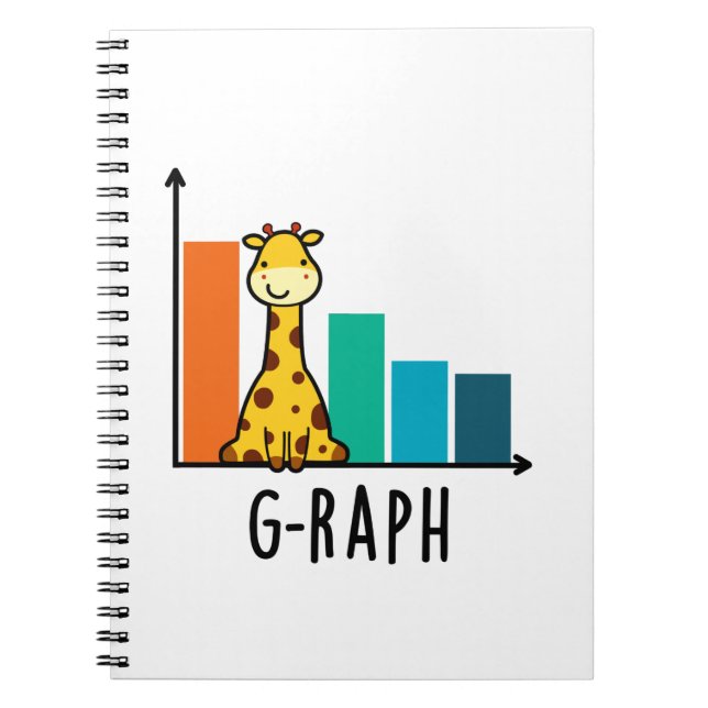 Carnet G-raph Funny Giraffe Graph Pun (Devant)