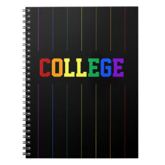 Carnet gai de filets d'arc-en-ciel de Colleg