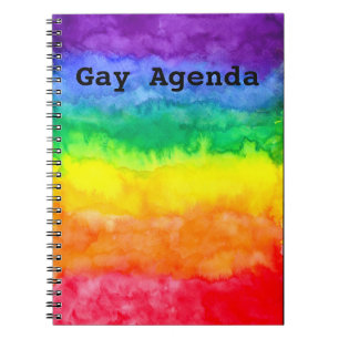 Carnet gai de lavage d'arc-en-ciel d'ordre du jour