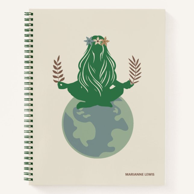 Carnet Gaia Déesse de la Terre, Mère Terre, Planète Terre (Devant)