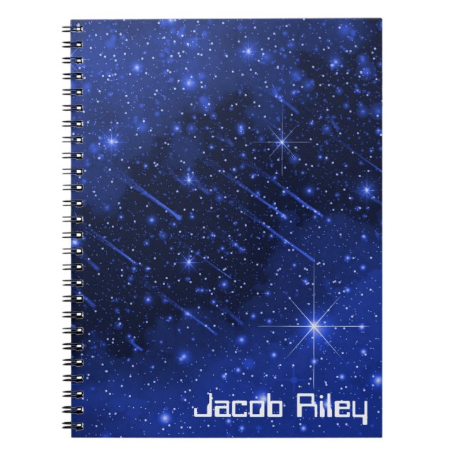 Carnet Galaxie étoilée avec nom personnalisé (Devant)