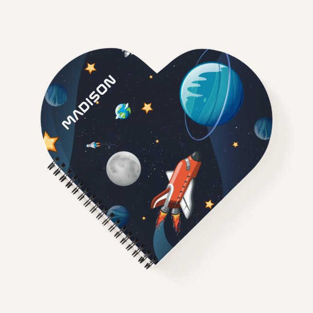 Carnet Galaxie spatiale personnalisée Activité Galaxie (Devant)