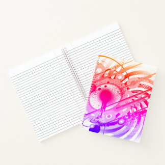 Carnet Galaxie spirale à encre néon (coucher de soleil)