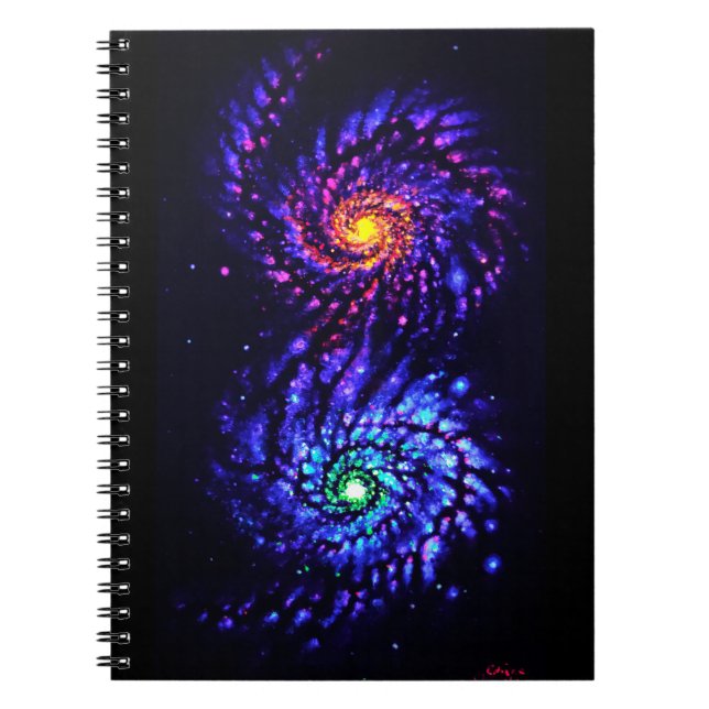 Carnet Galaxies colorées (Devant)