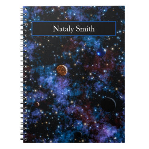 Carnet Galaxies colorées, étoiles et planètes