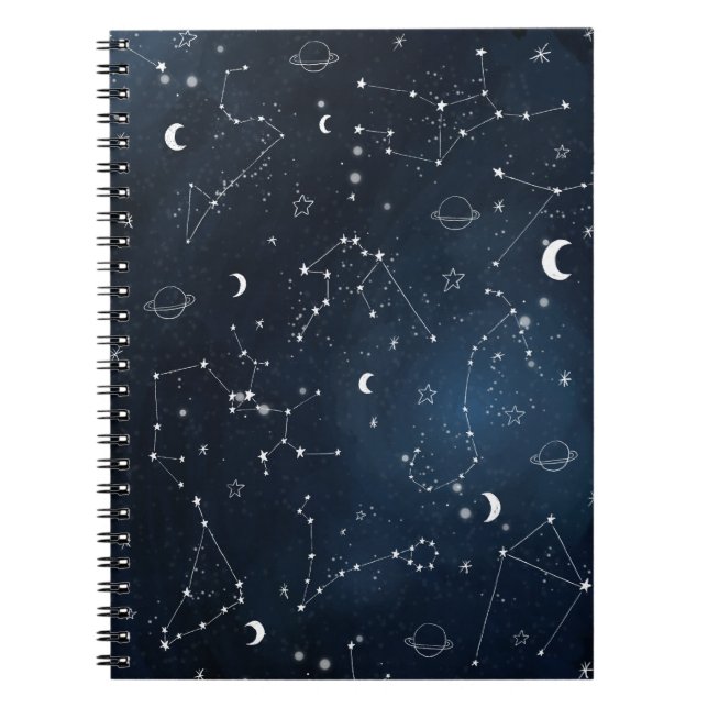 Carnet Galaxy Constellations Sky Astronomy Stars Planets (Devant)