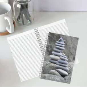 Carnet Galets de plage équilibrés Cairns de roche