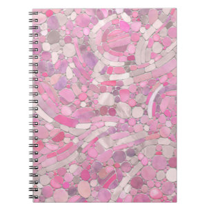 Carnet Galets Mosaic Art - Rose rose pâle