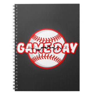 Carnet Game Day Cracked Baseball Sports Graphic