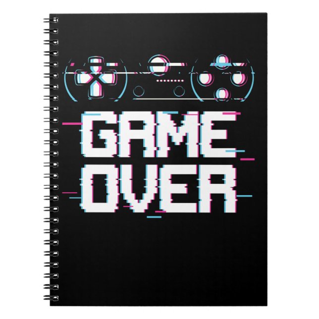 Carnet Gamer de contrôleur Vaporwave de jeu esthétique (Devant)