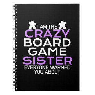 Carnet Gamer Gift   Je Suis Le Crazy Board Gamer Sister