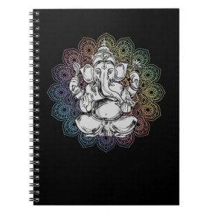 Carnet Ganesha Mandala Hindu Yoga Elefant spirituel