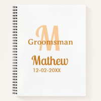 garçon d'honneur orange nom lettre date pastel mas