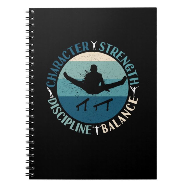 Carnet Garçons Gymnastique Caractère Force Discipline (Devant)