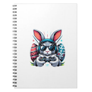 Carnet Garçons Joyeuses Pâques Lapin Œuf Jeu Vidéo Enfant