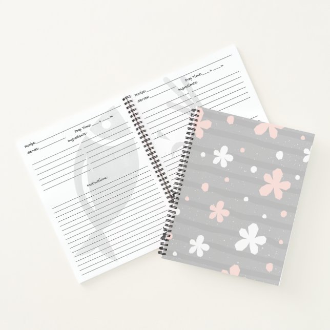 Carnet Garde-recette Fleurie  (Intérieur)