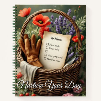 Carnet Gardener's To-Do Basket | Charming Floral