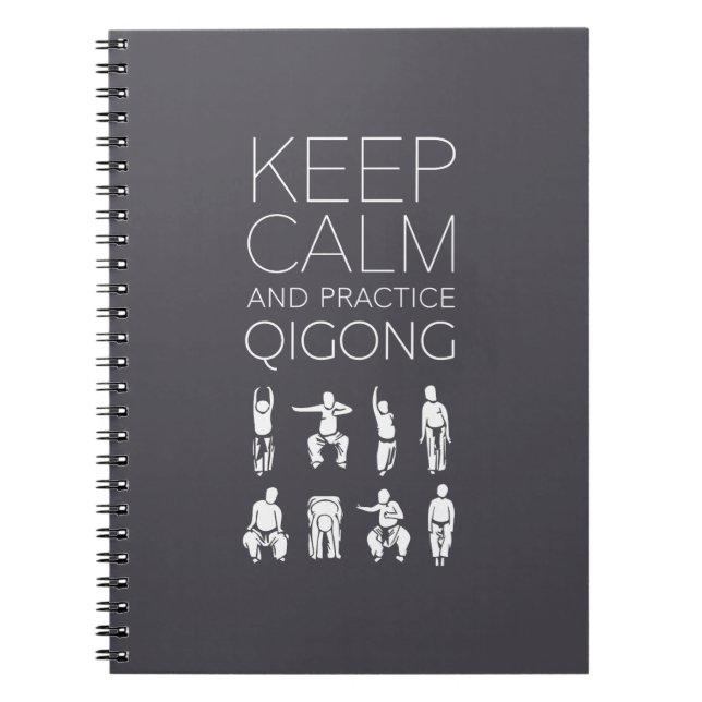 Carnet Gardez le calme et la pratique Qigong (Devant)