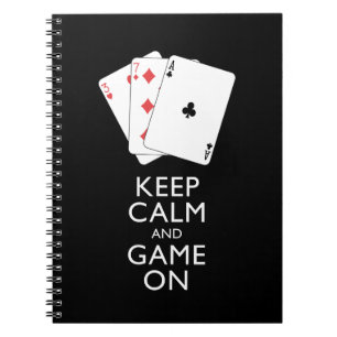 Carnet GARDEZ LE CALME ET LE JEU SUR - Jeux de cartes