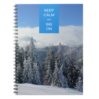 Carnet Gardez le calme et le ski allumé