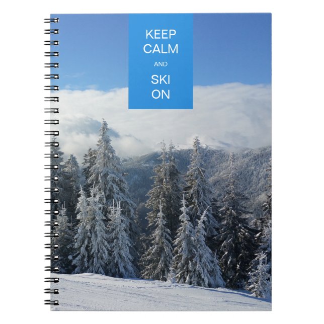 Carnet Gardez le calme et le ski allumé (Devant)