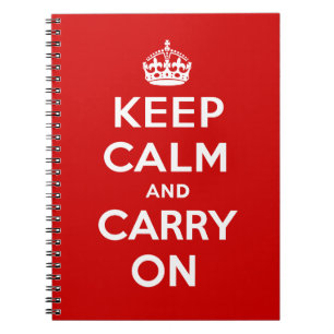 Carnet Gardez votre calme et continuez