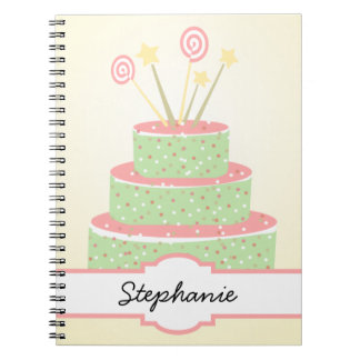 Carnet Gâteau de confettis • Gâteau d'anniversaire vert