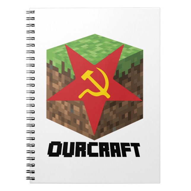 Carnet Gauchiste drôle d'Ourcraft de jeu communiste (Devant)