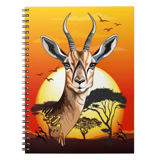 Carnet Gazelle Antelope africaine animal sauvage (Devant)