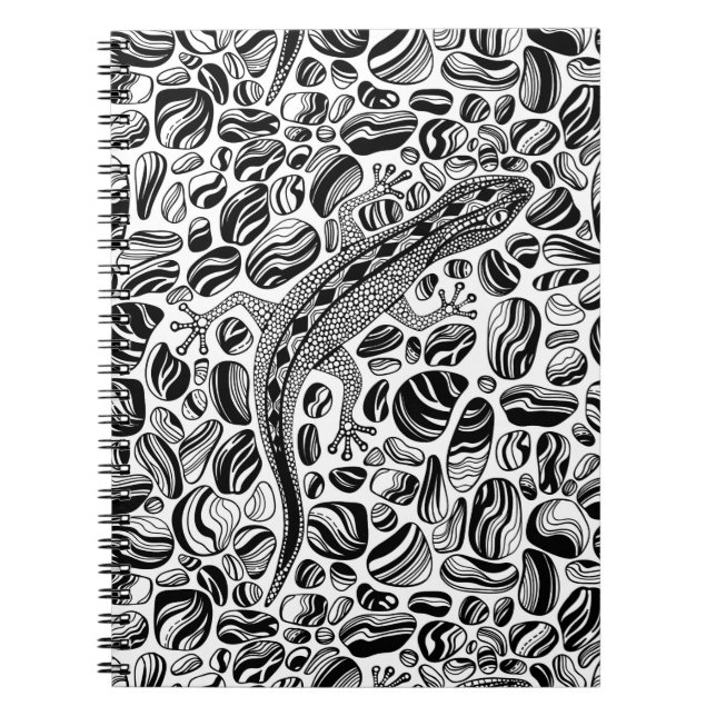 Carnet Gecko et galets (Devant)