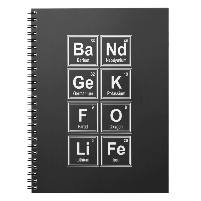 Carnet Geek de bande pour des plaisanteries de musique (Devant)
