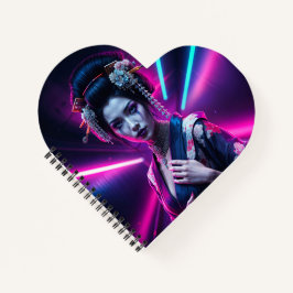 Carnet Geisha with Neon Background – Fridge Magnet Art