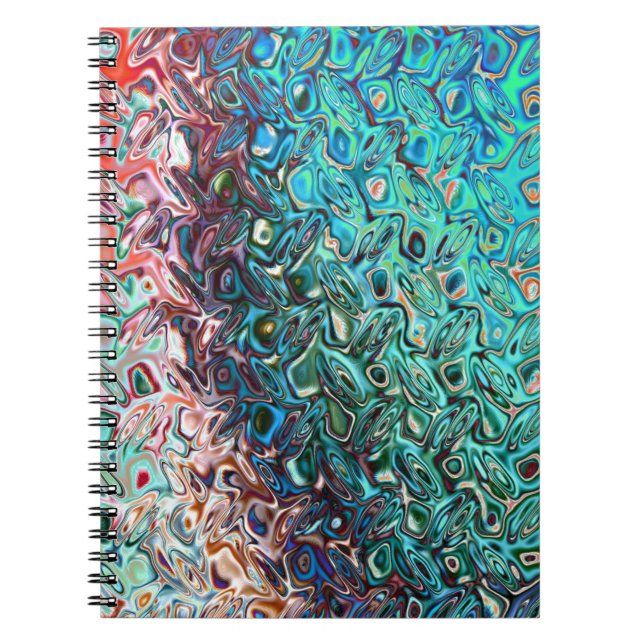 Carnet Gel bleu liquide Abstrait (Devant)