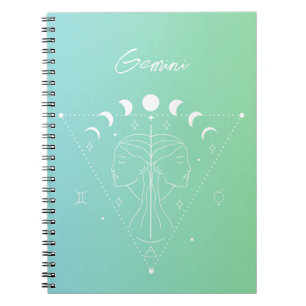 Carnet Gemini zodiaque horoscope étoile dégradé
