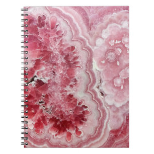 Carnet Géode rose et blanc