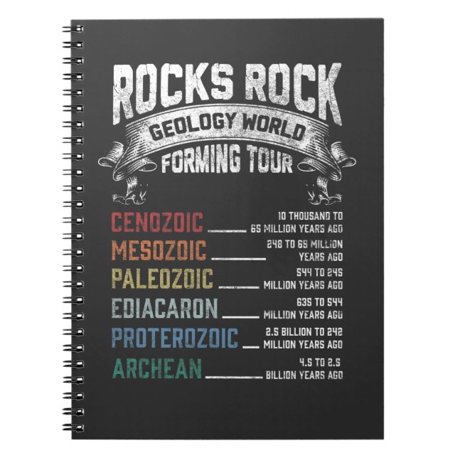 Carnet Géologue de l'humour de Funny Geology Rock (Devant)