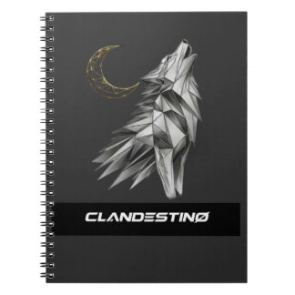 Carnet Geometric Wolf Moon Notebook – Black Gold Luxury J