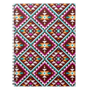 Carnet Géométrie Colorée Tribale : Beauté Vintage Ethniqu