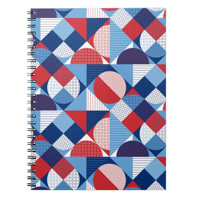 Carnet Géométrie marine : motif sans soudure d'été. (Devant)