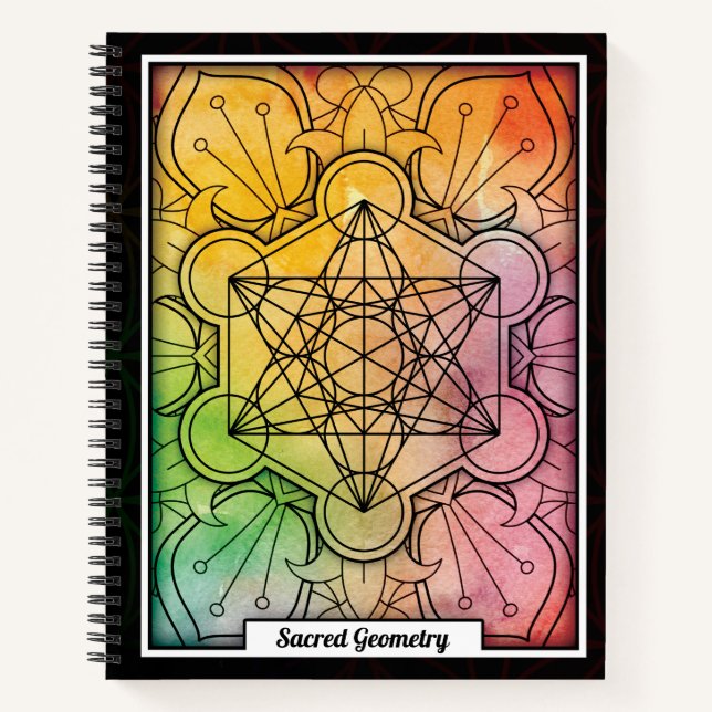 Carnet Géométrie sacrée personnalisée Cube de Metatron (Devant)