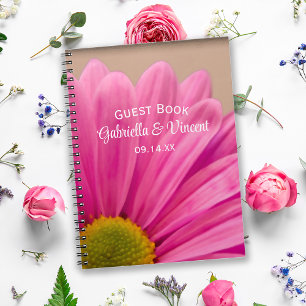 Carnet Gerber Daisy rose sur Tan Mariage
