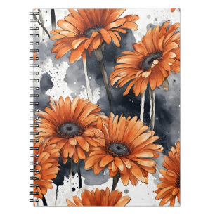 Carnet Gerbera Daisy - Fleurs aquarelle