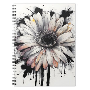 Carnet Gerbera marguerite - Fleurs aquarelle