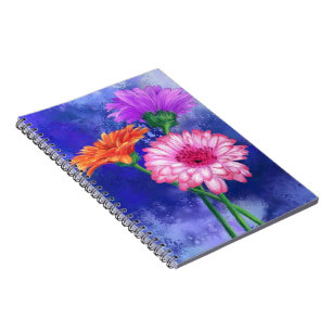 Carnet Gerberas à trois couleurs