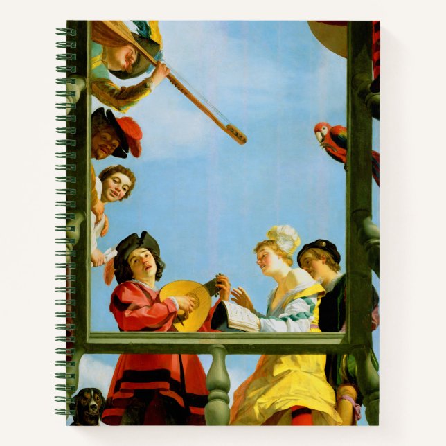 Carnet Gerrit Van Honthorst Groupe Musical Balcon Art (Devant)